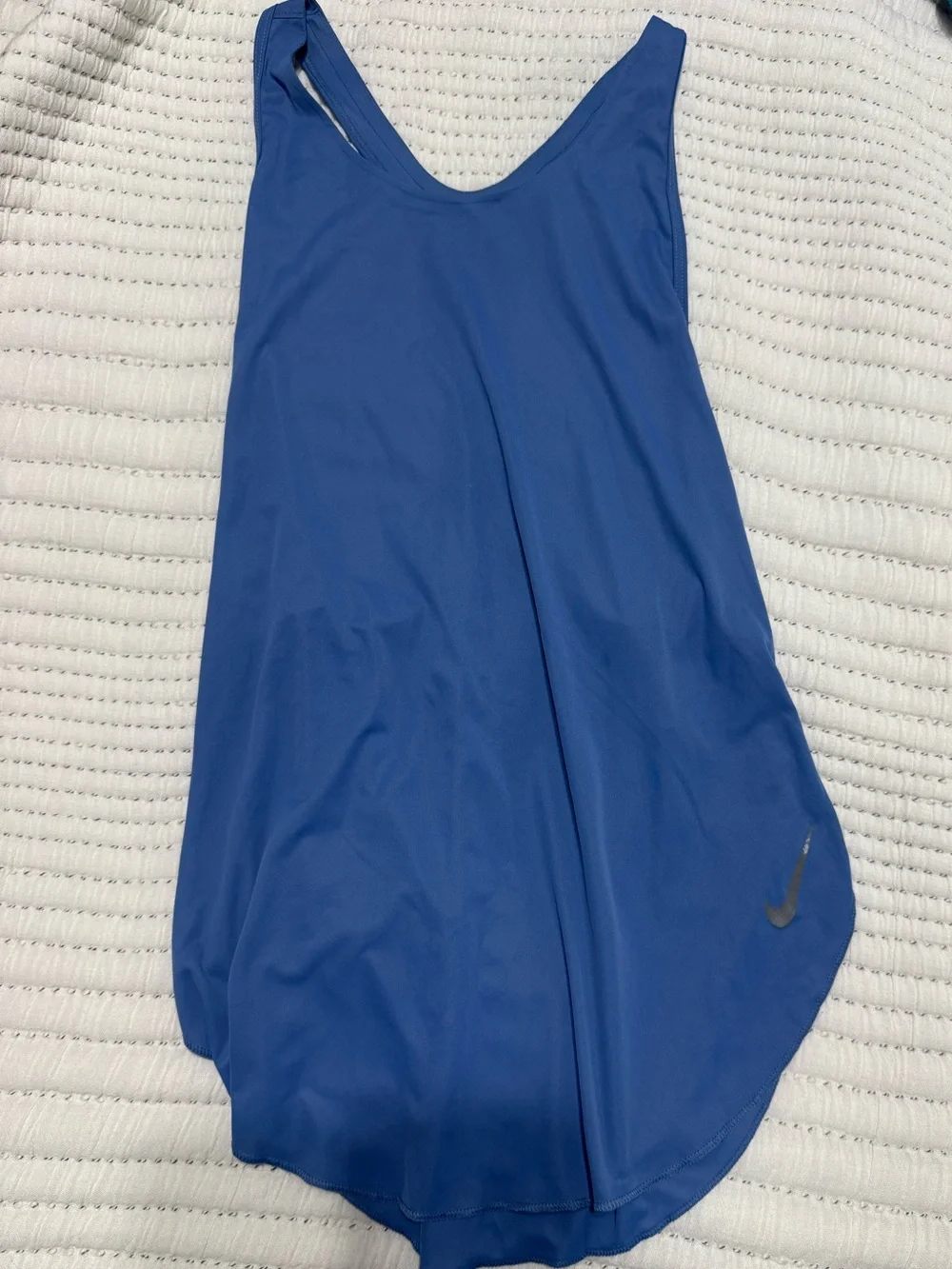 Nike Dri-FIT Slate Blue Racerback Sports Tank Small